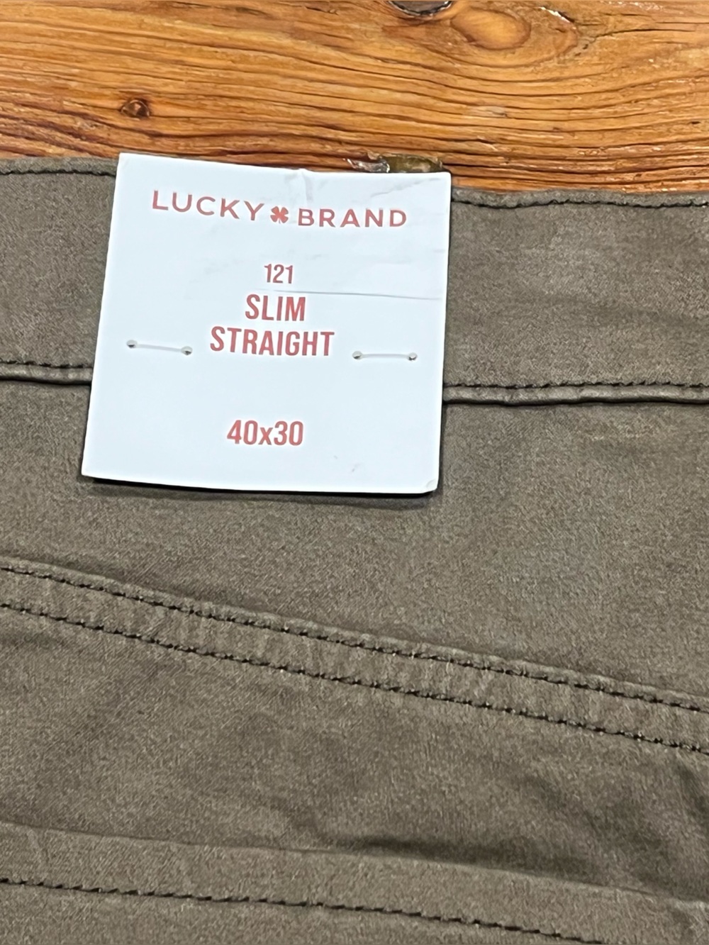 Lucky Brand 121 Slim Straight Leg Pants • BARK Brown • Size 40x30 • NWT - Picture 11 of 12